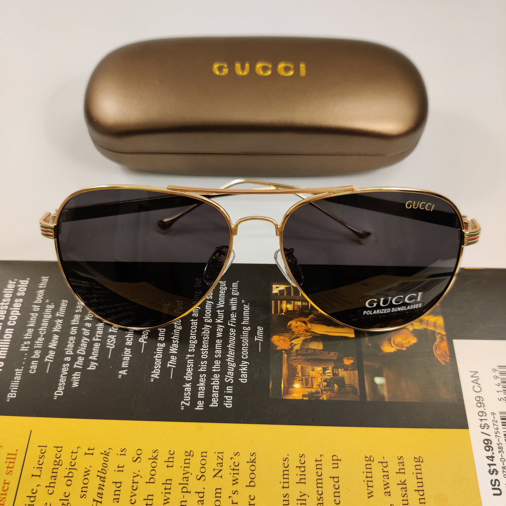Aviators - Gucci - Polarized - Gold - Unisex
