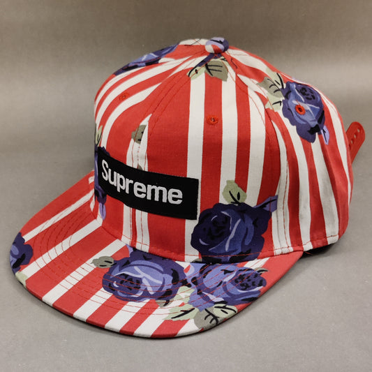 SUPREME - Red/White Stripes - Snapback