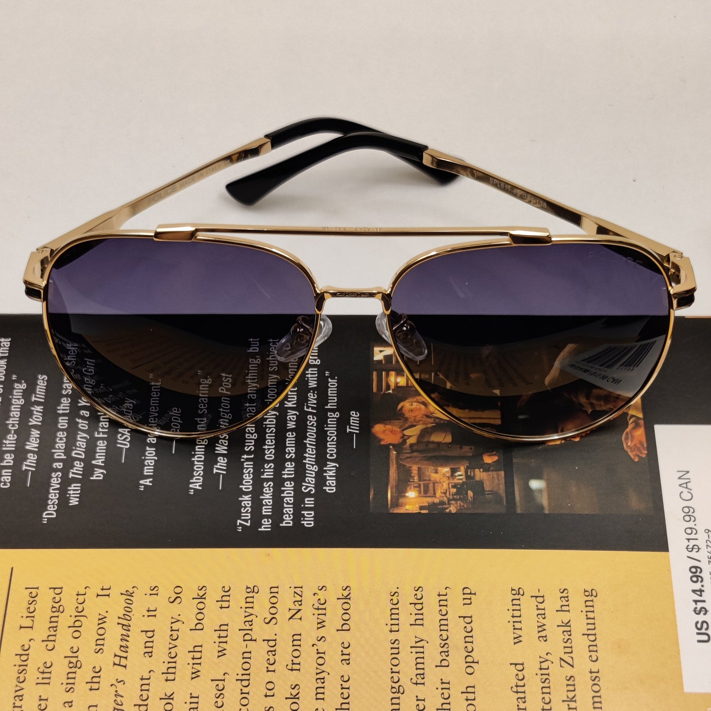 Gold Aviators - POLICE - Polarized - GOLD