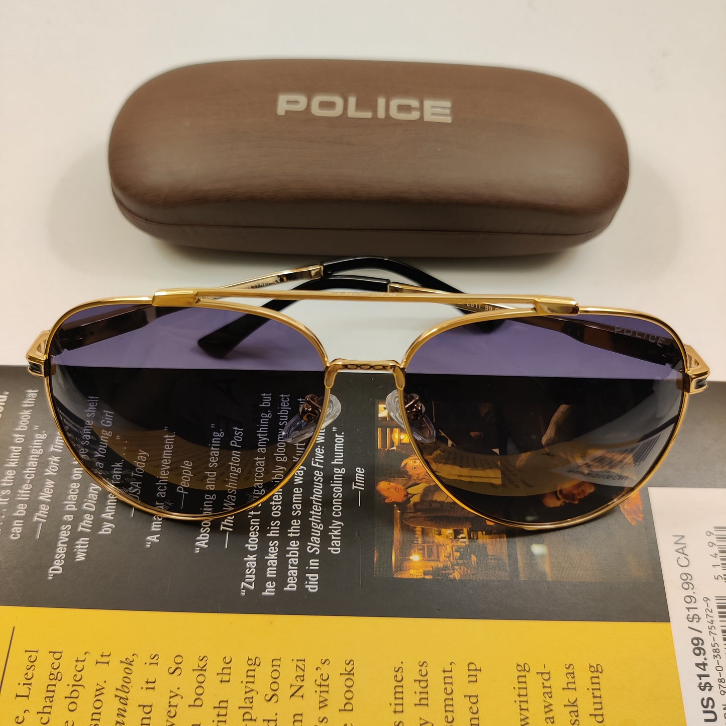 Gold Aviators - POLICE - Polarized - GOLD