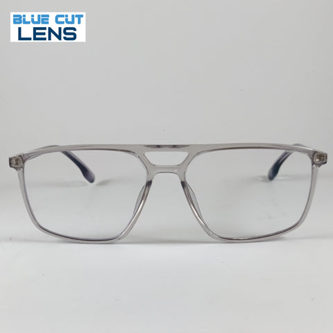 Double Bridged Retro Transparent - Black -  Screen Glasses