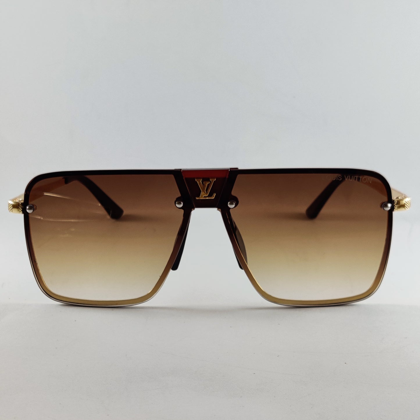 Large Square - LV - 001 - Gold/Brown - Unisex