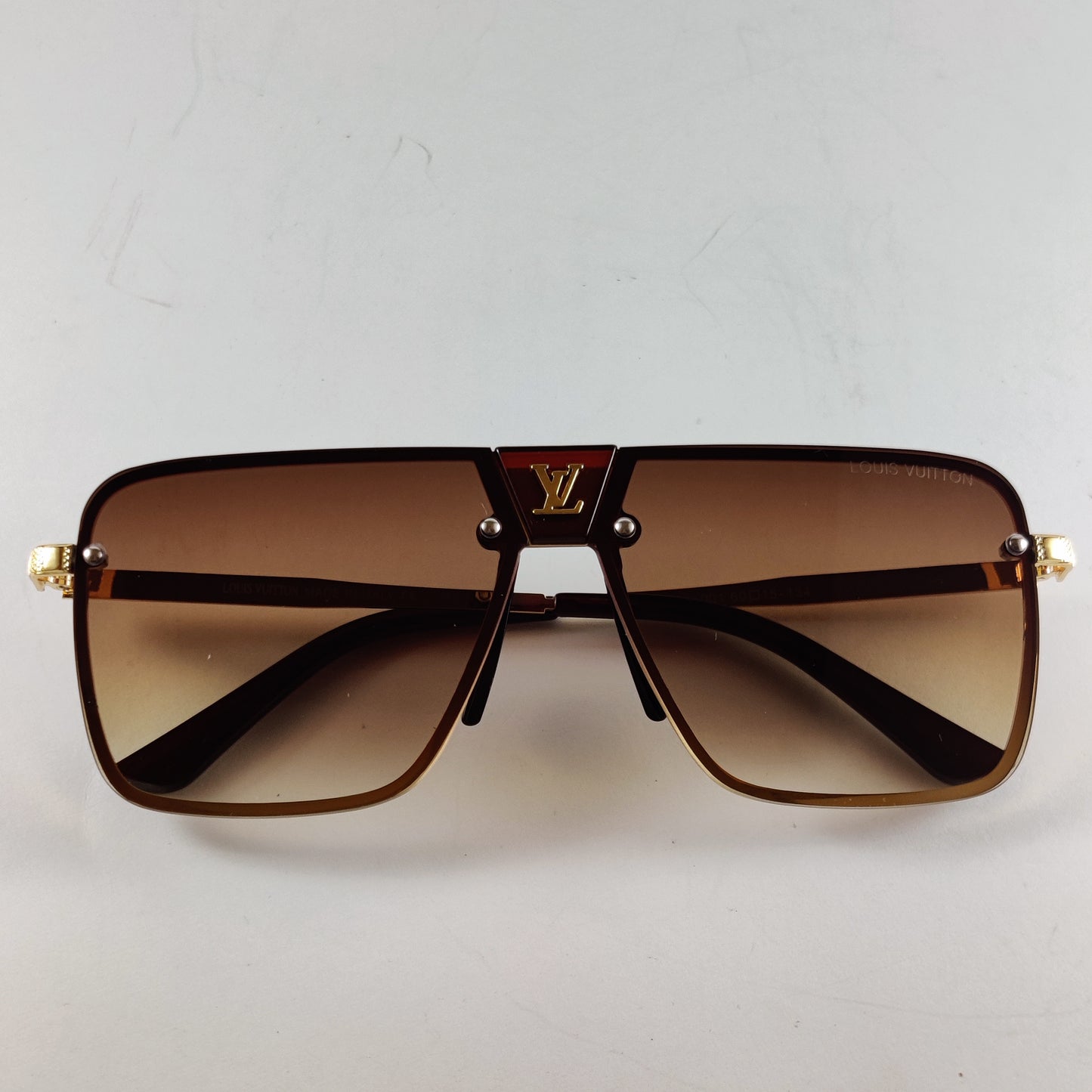 Large Square - LV - 001 - Gold/Brown - Unisex