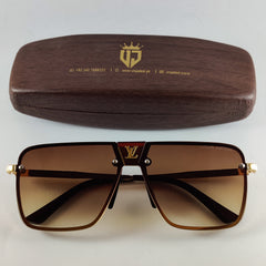 Large Square - LV - 001 - Gold/Brown - Unisex