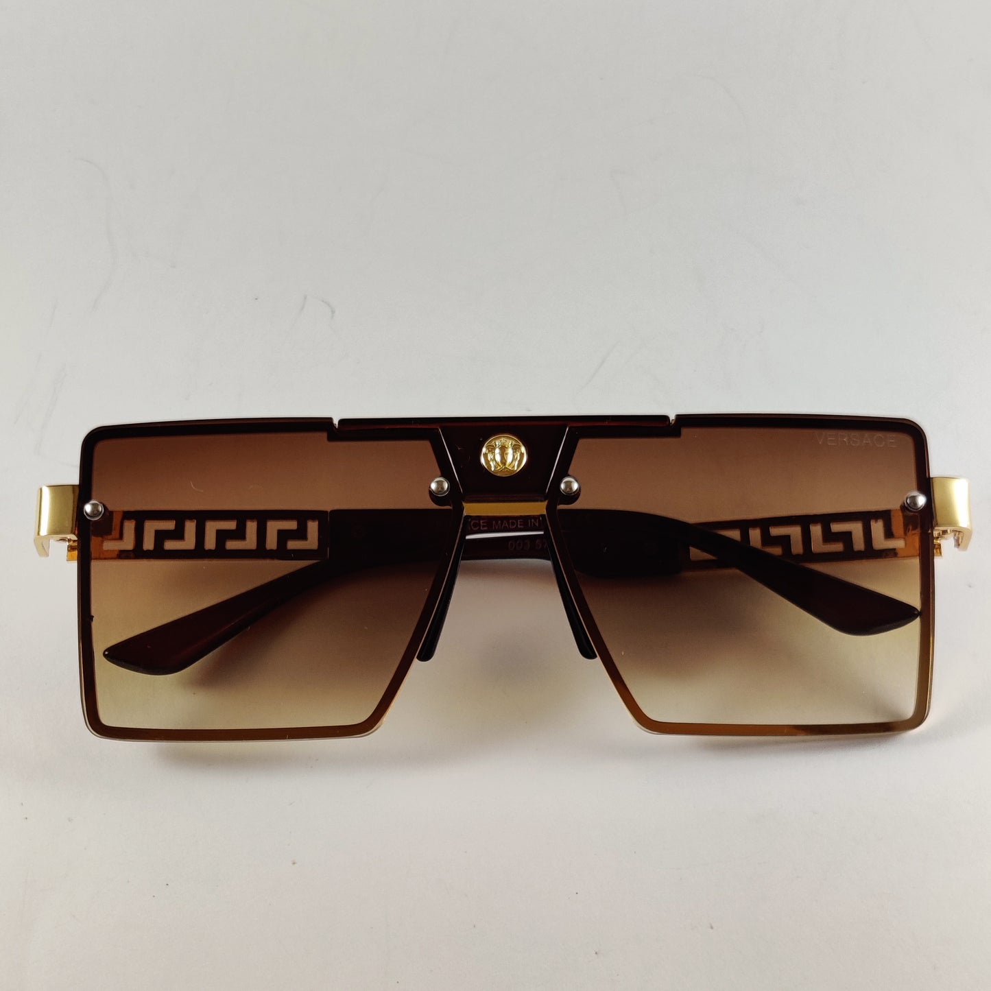 Large Square - Versace - 003 - Gold/Brown- Unisex