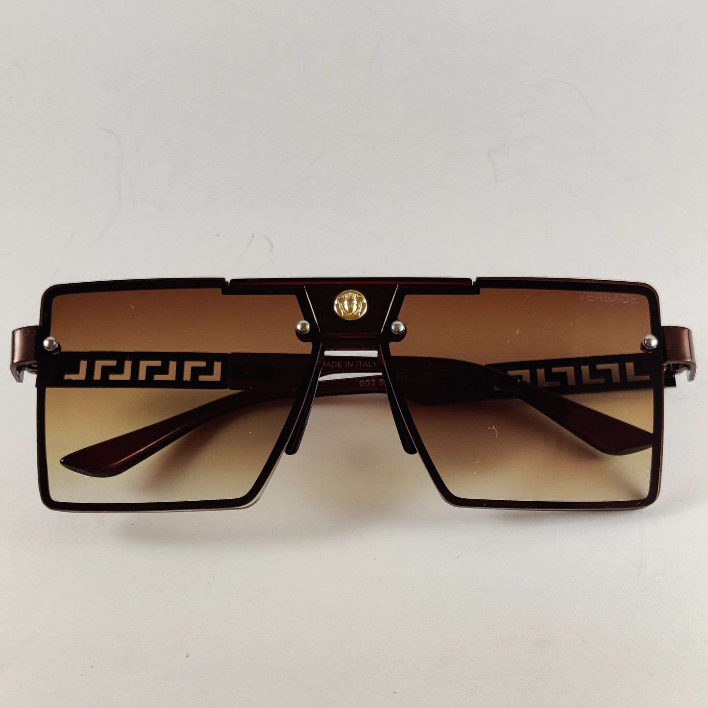 Large Square - Versace - 003 - Black/Brown- Unisex