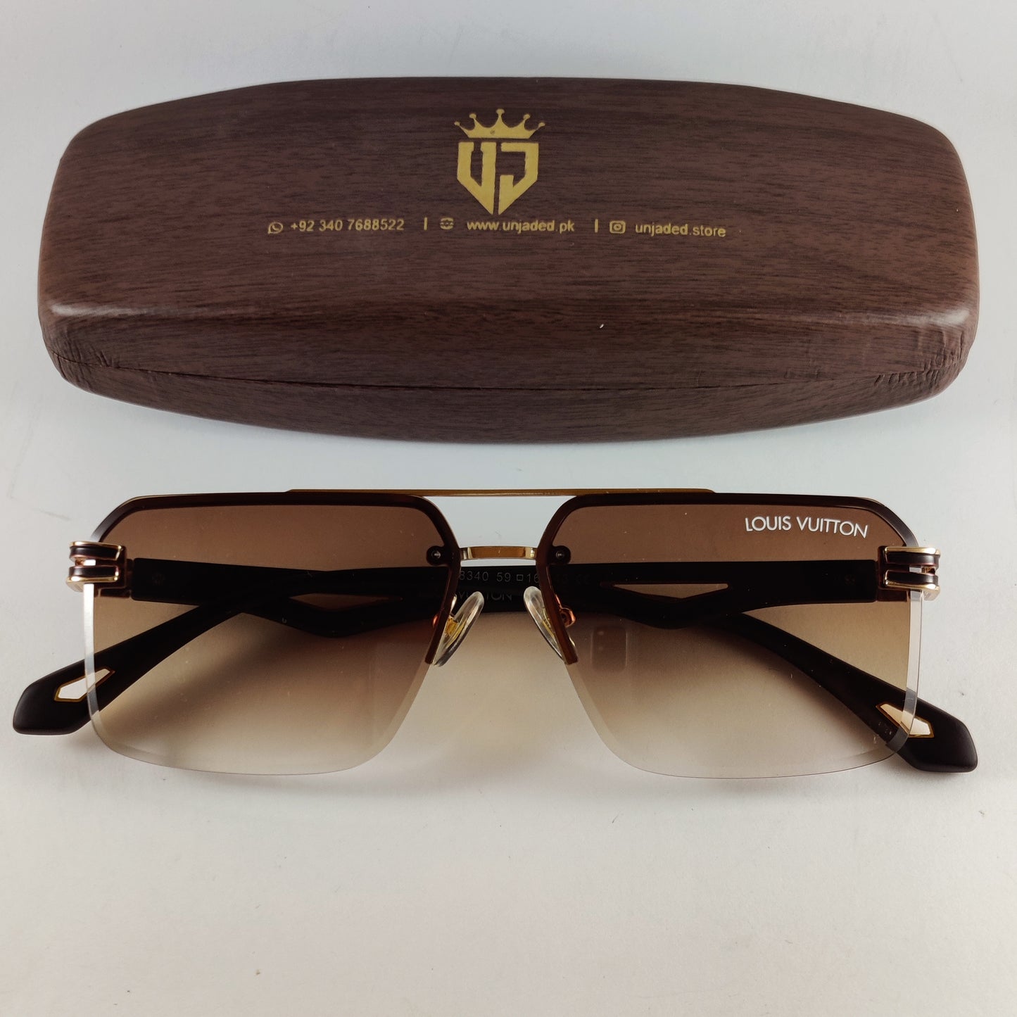 Frameless - LV - 8340 - Gold/Brown - Unisex