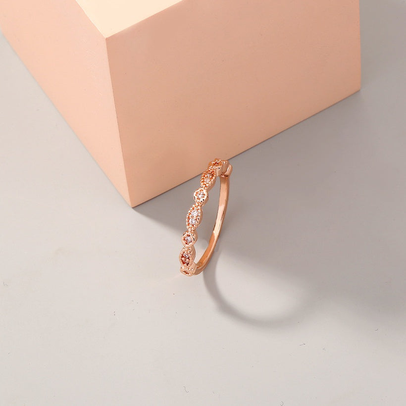 Geometric Micro Diamond Ring | Gold (Size 7)