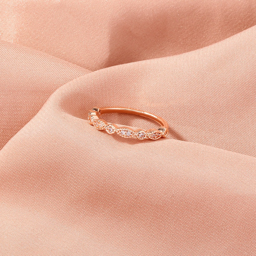 Geometric Micro Diamond Ring | Gold (Size 7)