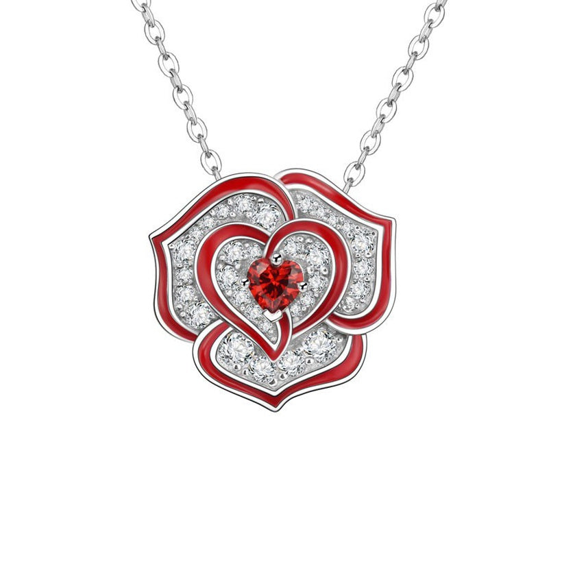 Rose Rhinestone Necklace