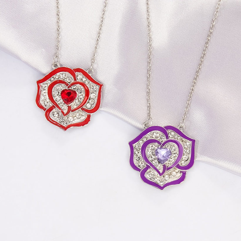 Rose Rhinestone Necklace