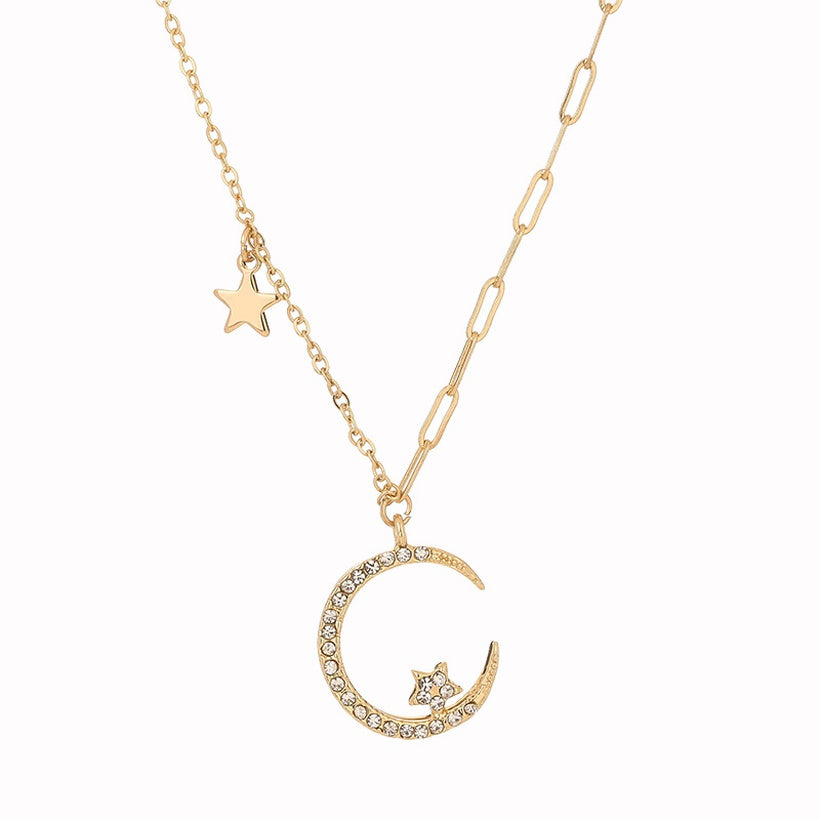 Classic Star Moon Necklace | Gold