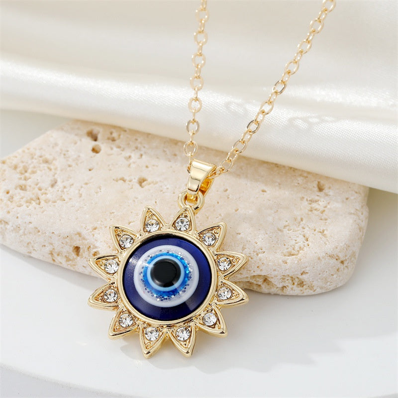 Turkish Eye Necklace | Gold