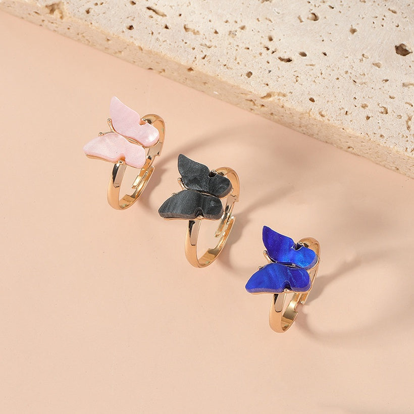 Butterfly Adjustable Ring - 3 colors