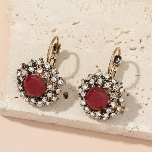 Ethnic Crystal Rhinestone Earrings