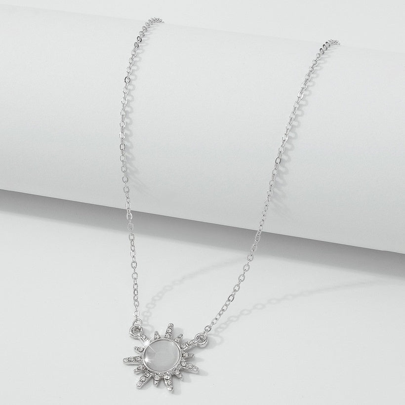 Sunflower Pendent Necklace | Silver