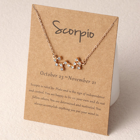 Zodiac Constellations Necklaces - Horoscope Necklaces - Gold