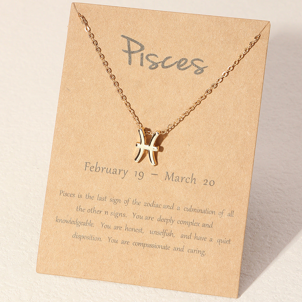 Zodiac Sign Necklaces - Horoscope Necklaces - Gold