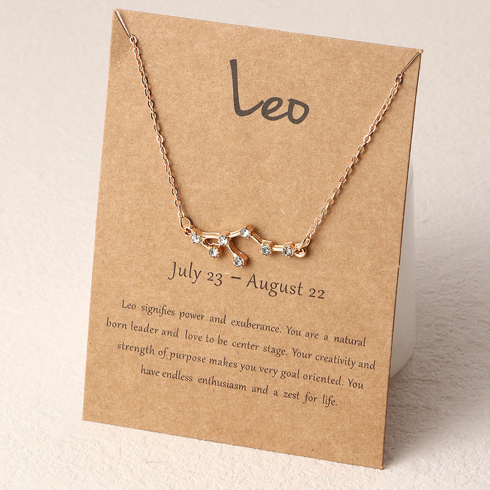 Zodiac Constellations Necklaces - Horoscope Necklaces - Gold