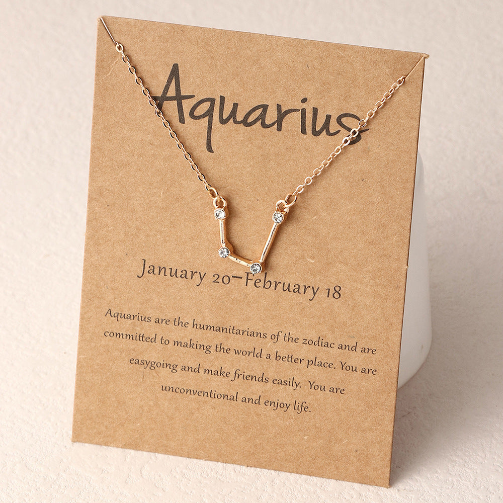 Zodiac Constellations Necklaces - Horoscope Necklaces - Gold