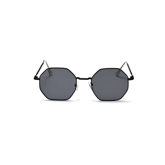 Thin Metal Frame Sunglasses Hexagon