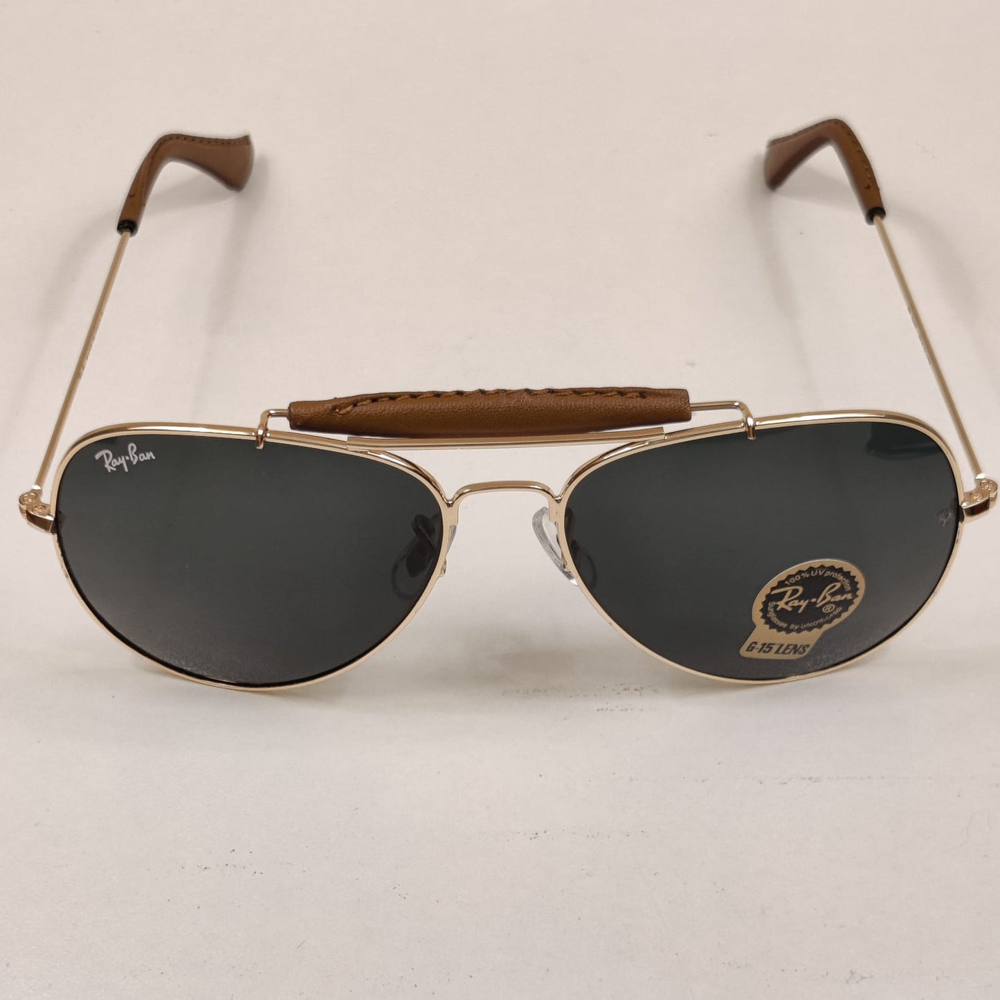 Classic Aviators - RB - 3422 -  Leather Gold - Unisex