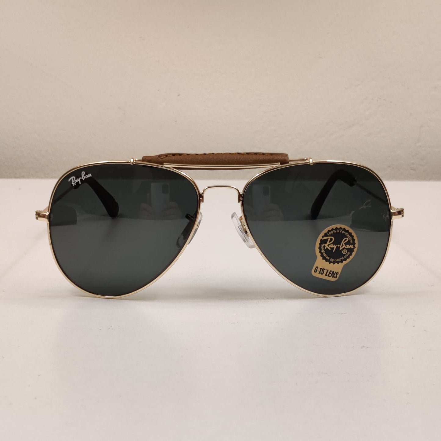 Classic Aviators - RB - 3422 -  Leather Gold - Unisex